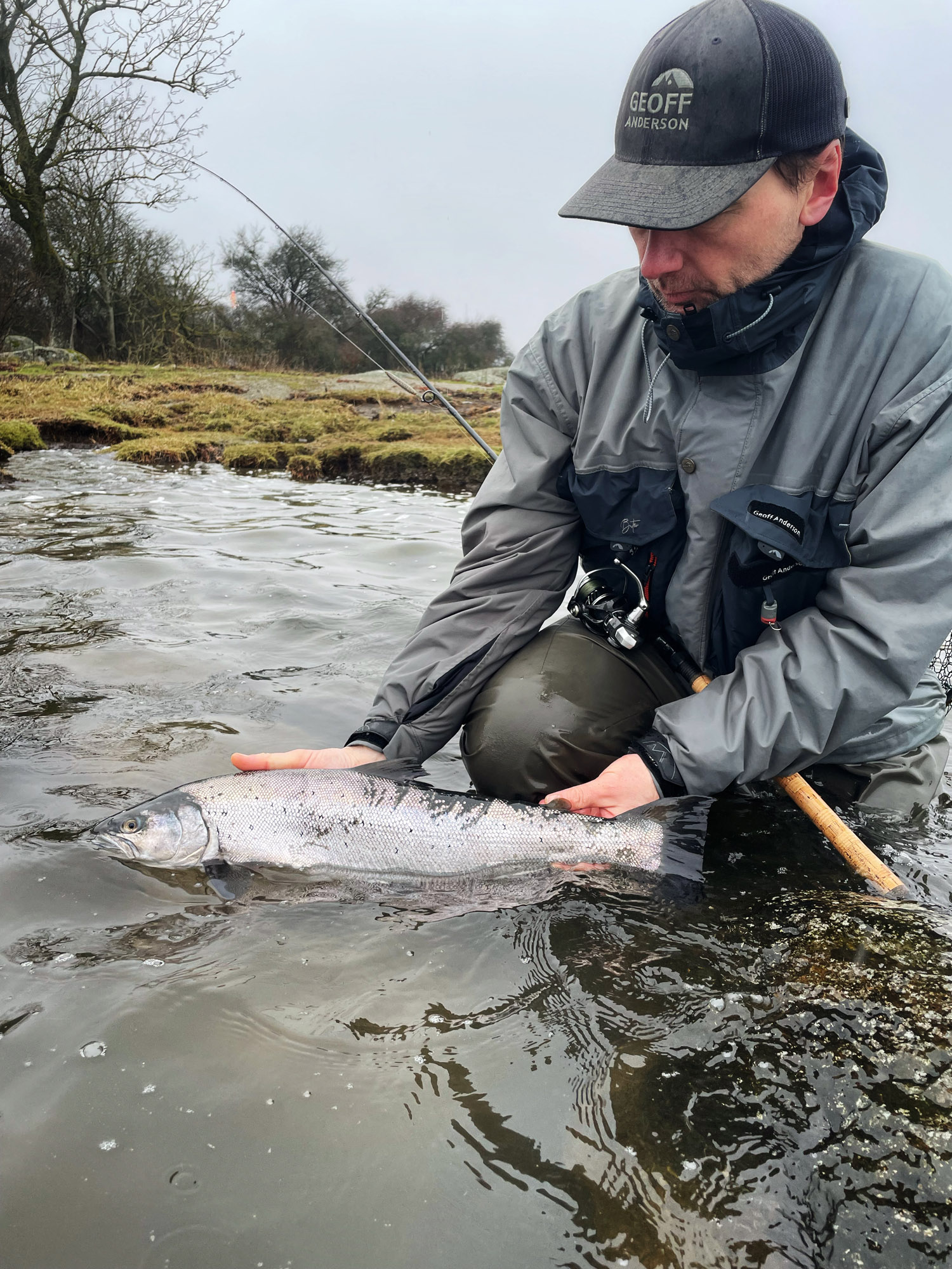 Knapt 60 cm tage p Savagegear Sandeel. I vrigt kan farven eelpout noget p de svenske klippekyster. 