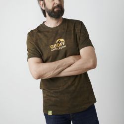 Organic Tee Orange Chest Leaf