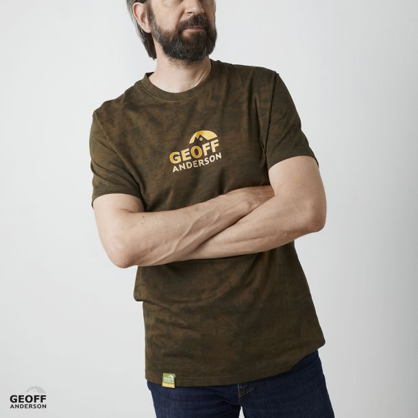 Organic Tee Orange Chest Leaf