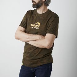 Organic Tee Orange Chest Leaf