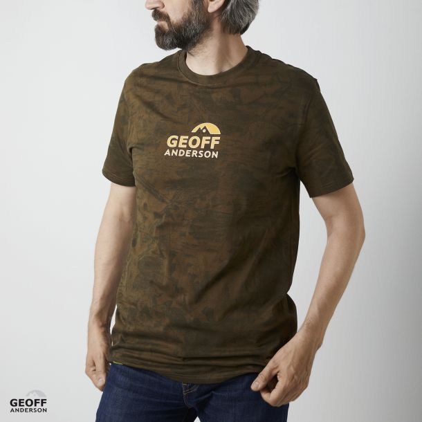 Organic Tee Orange Chest Leaf