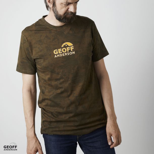 Organic Tee Orange Chest Leaf