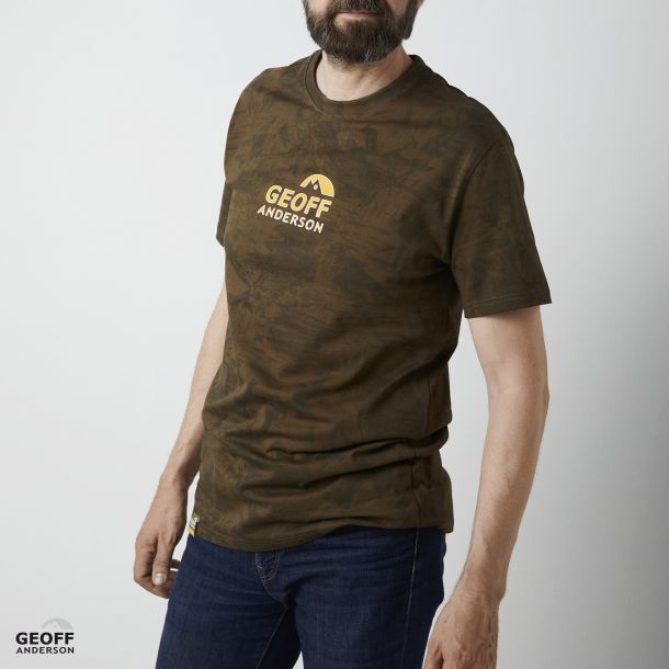 Organic Tee Orange Chest Leaf