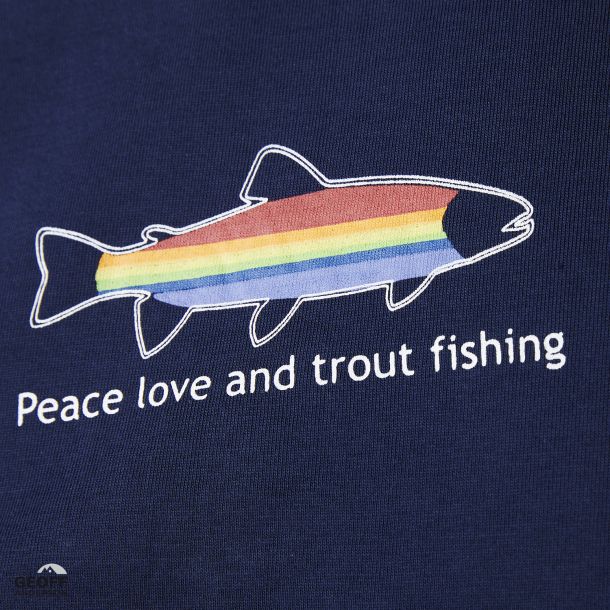 Organic Tee Peace Trout Navi
