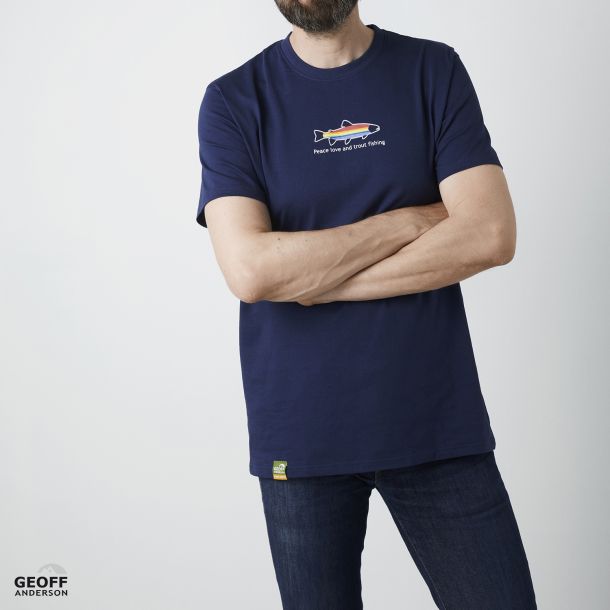 Organic Tee Peace Trout Navi