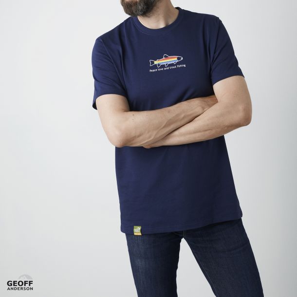 Organic Tee Peace Trout Navi