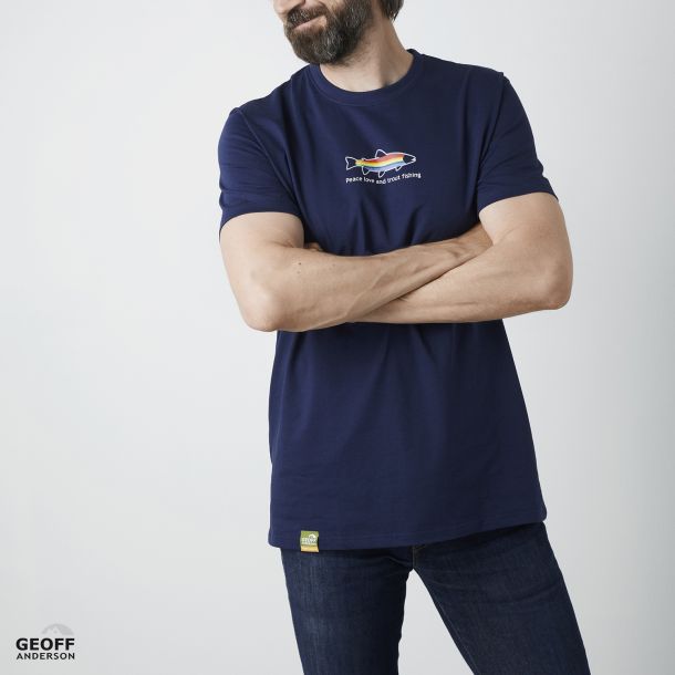 Organic Tee Peace Trout Navi