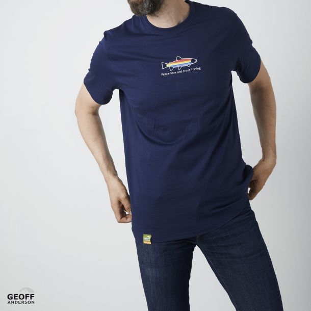 Organic Tee Peace Trout Navi
