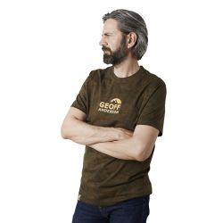 Organic Tee Orange Chest Leaf